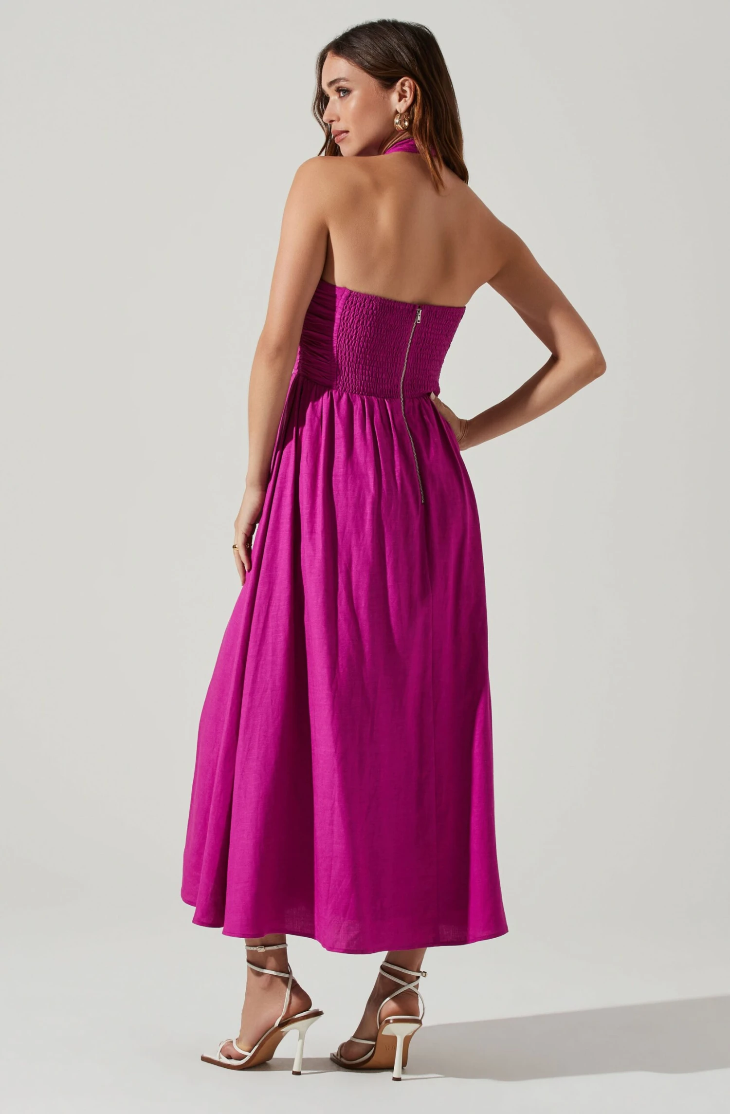 Zaria Pleated Halter Midi Dress 7 Zaria Pleated Halter Midi Dress - Image 5