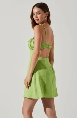Claramae Ruched Mini Dress 14 Claramae Ruched Mini Dress -Dress Sales Store ACDR101796S AVOCADO 4