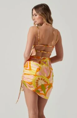 Damita Ruched Mini Dress 12 Damita Ruched Mini Dress -Dress Sales Store ACDR101807 PINKORANGEMULTI 5