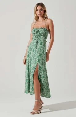 Amalea Floral Midi Dress 11 Amalea Floral Midi Dress -Dress Sales Store ACDR101815 GREENFLORAL 3