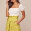 Pacific Pleated Shorts 1 Pacific Pleated Shorts -Dress Sales Store ACP7113 LEMON 4