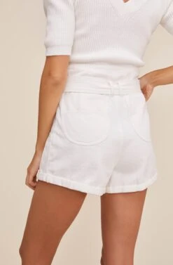 Catch 22 High Waist Shorts 10 Catch 22 High Waist Shorts -Dress Sales Store ACP7150 WHITE 4