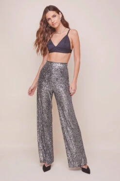 Selma Metallic Wide Leg Pant