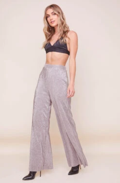 Aileen Wide Leg Plisse Pant 14 Aileen Wide Leg Plisse Pant -Dress Sales Store ACP7192 PEWTER 7