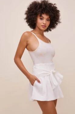Marika Tie Waist Shorts -Dress Sales Store ACP7211 OFFWHITE 3