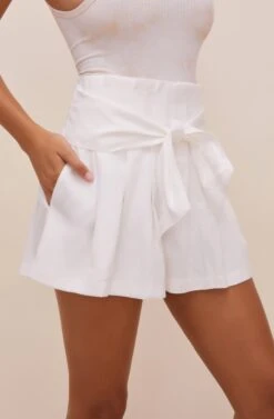 Marika Tie Waist Shorts -Dress Sales Store ACP7211 OFFWHITE 5