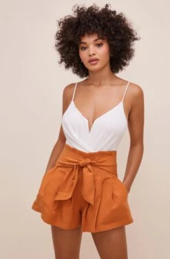 Marika Tie Waist Shorts -Dress Sales Store ACP7211 SPICE 3