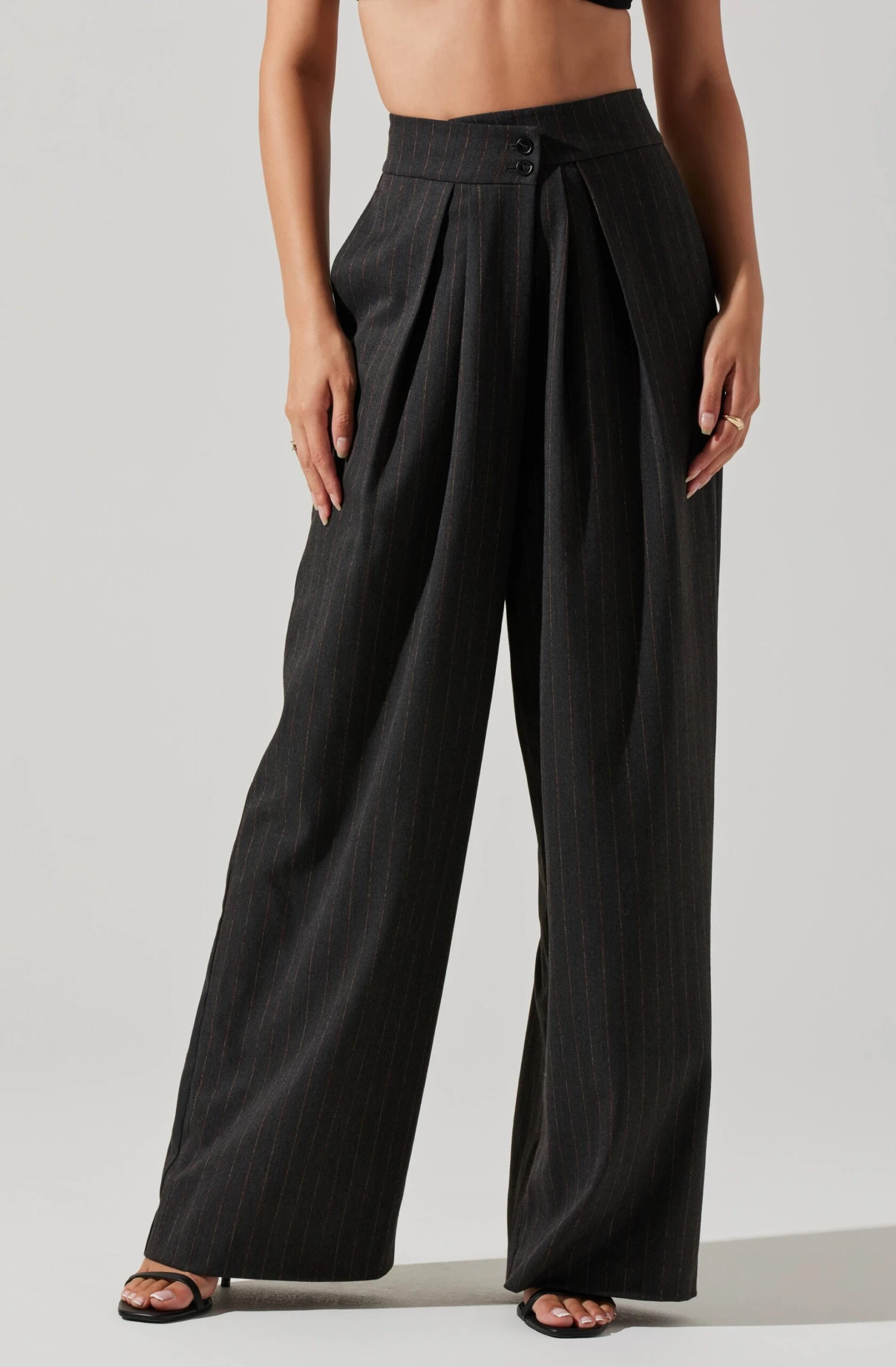 Boyfriend Pleated Criss-Cross Waist Pants 4 Boyfriend Pleated Criss-Cross Waist Pants - Image 2