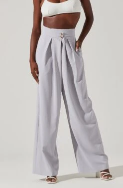 Boyfriend Criss Cross Pleated Wide Leg Pants 28 Boyfriend Criss Cross Pleated Wide Leg Pants -Dress Sales Store ACP7225 HAZEBLUE 2