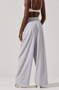 Boyfriend Criss Cross Pleated Wide Leg Pants 29 Boyfriend Criss Cross Pleated Wide Leg Pants -Dress Sales Store ACP7225 HAZEBLUE 3