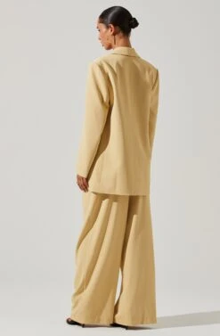 Boyfriend Criss Cross Pleated Wide Leg Pants 25 Boyfriend Criss Cross Pleated Wide Leg Pants -Dress Sales Store ACP7225 MAIZE 4