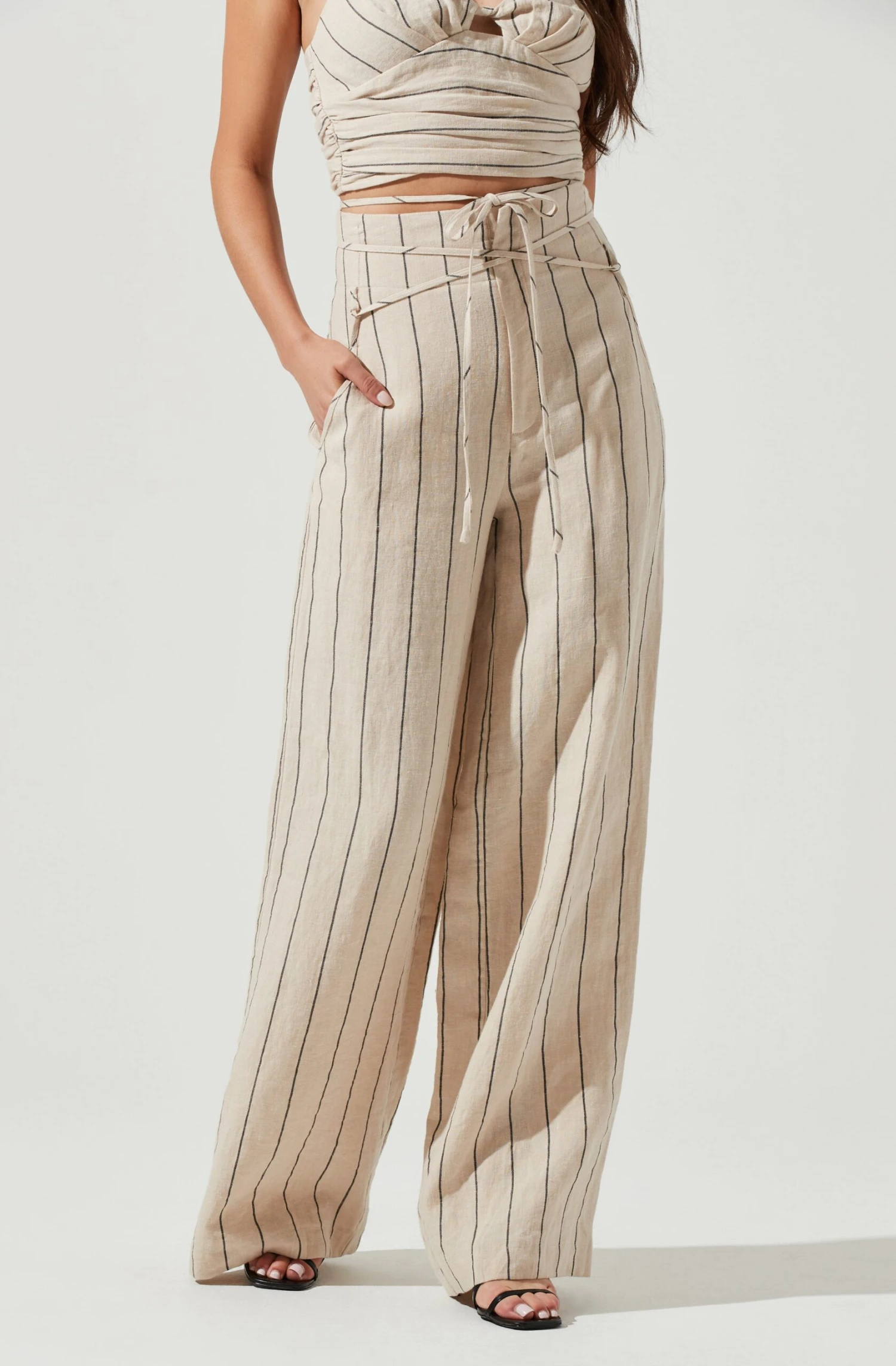 Denair Pinstripe Wide Leg Pants 4 Denair Pinstripe Wide Leg Pants - Image 2