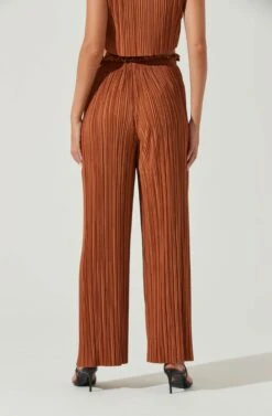 Cruise Pleated Wide Leg Pants 12 Cruise Pleated Wide Leg Pants -Dress Sales Store ACP7230 RUST 4