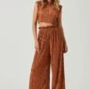 Cruise Pleated Wide Leg Pants 2 Cruise Pleated Wide Leg Pants -Dress Sales Store ACP7230 RUST 5