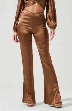 Veira Satin Tie Waist Pants -Dress Sales Store ACP7244 MOSS 1858