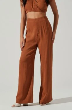 Sayla Wide Leg Pants 15 Sayla Wide Leg Pants -Dress Sales Store ACP7246TX CARAMEL 2