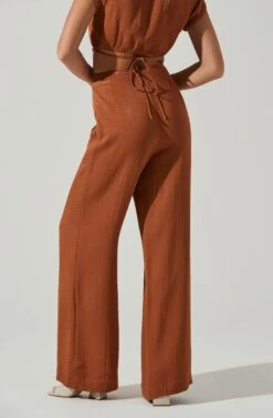 Sayla Wide Leg Pants 16 Sayla Wide Leg Pants -Dress Sales Store ACP7246TX CARAMEL 3