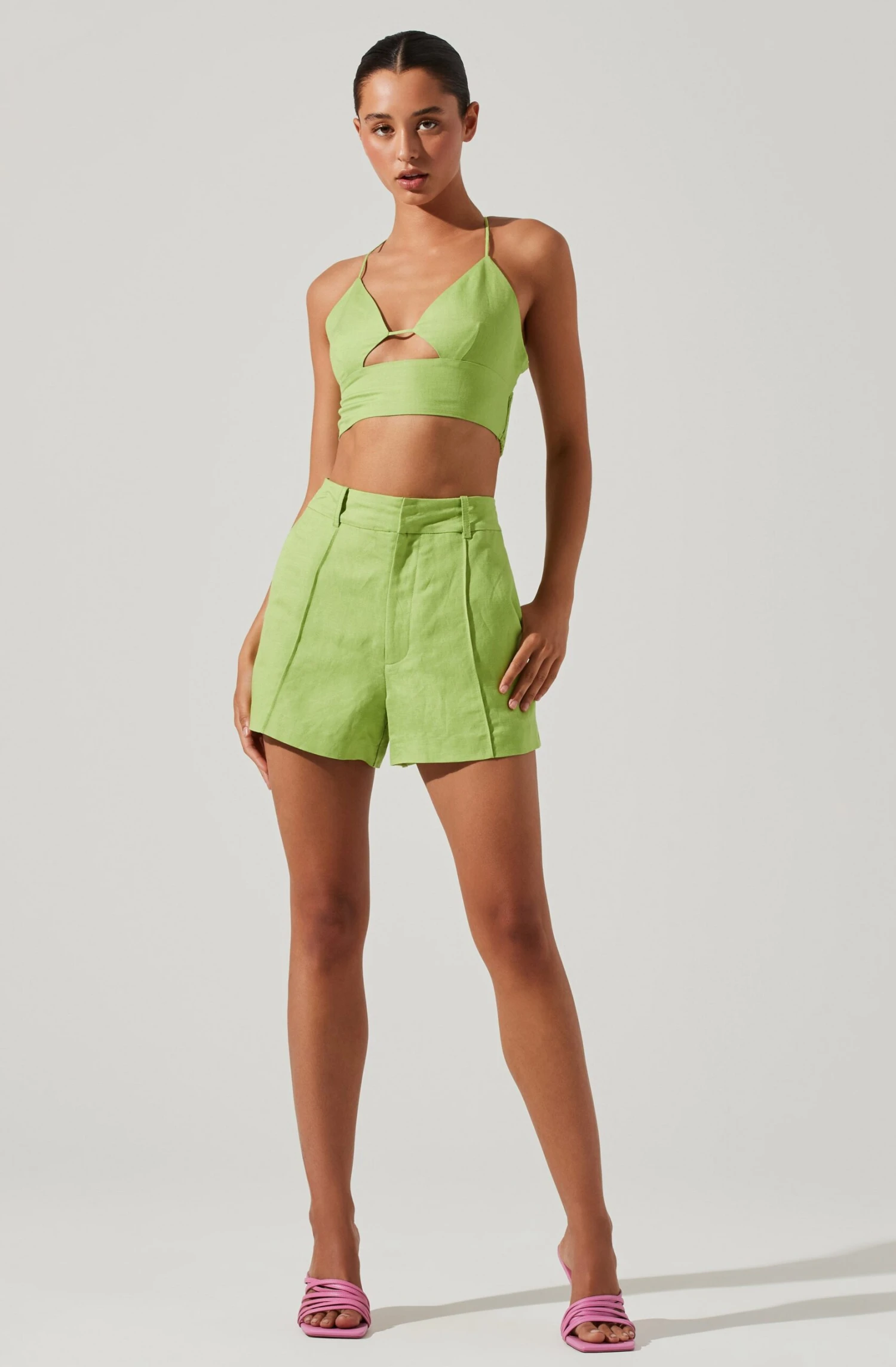 Amiah Seamed High Waist Shorts 7 Amiah Seamed High Waist Shorts - Image 5