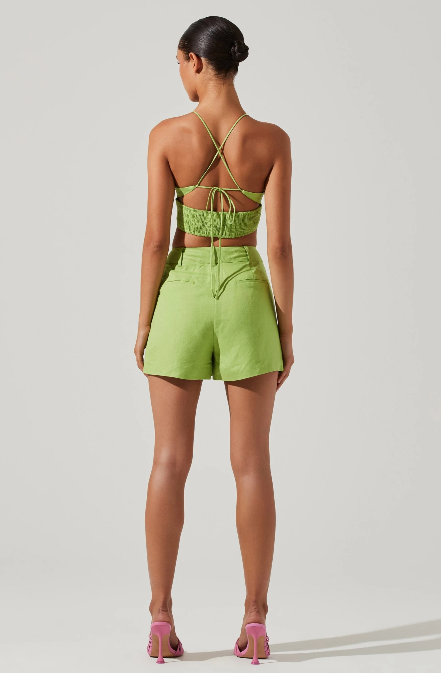 Amiah Seamed High Waist Shorts 11 Amiah Seamed High Waist Shorts - Image 9