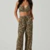 Femi Abstract Print Wide Leg Pants -Dress Sales Store ACP7252 BLACKGREENMULTI 1