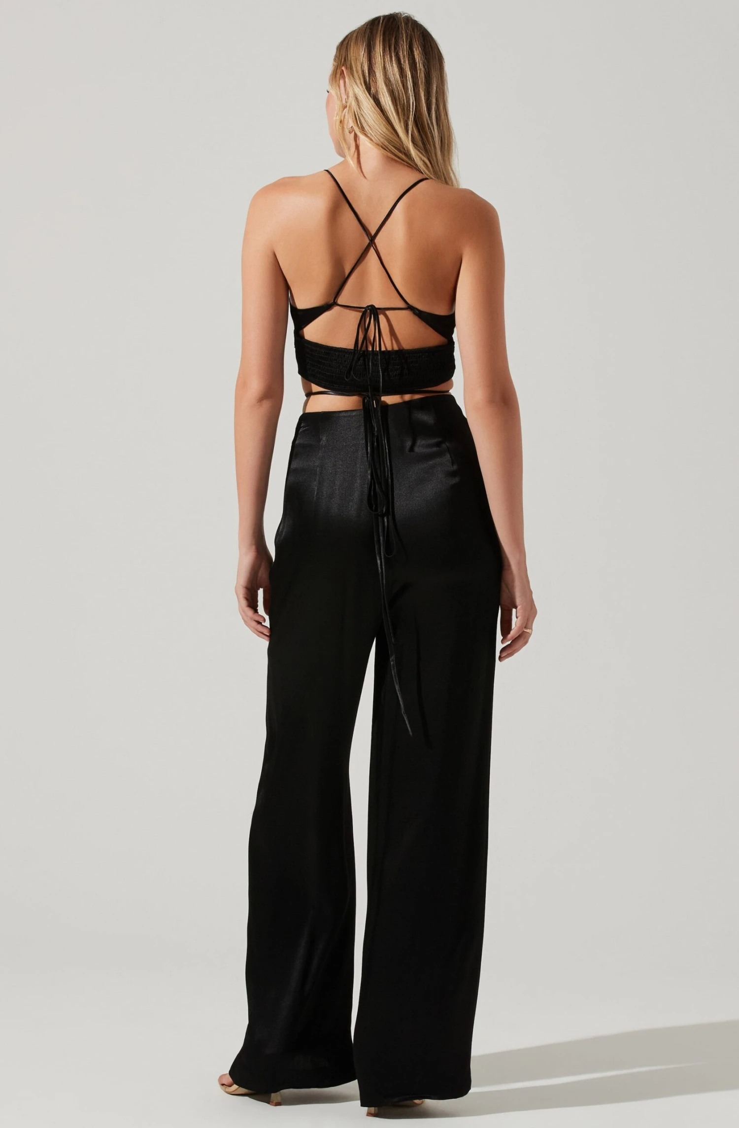 Amiah Satin Tie Waist Wide Leg Pants 11 Amiah Satin Tie Waist Wide Leg Pants - Image 9