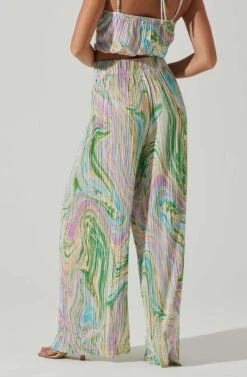 Savine Ruched Tie Dye Pants 10 Savine Ruched Tie Dye Pants -Dress Sales Store ACP7259P GREENSWIRL 4