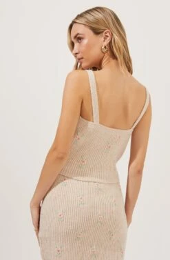 Tea Party Floral Embroidered Knit Mini Skirt 10 Tea Party Floral Embroidered Knit Mini Skirt -Dress Sales Store ACS7221 BLUSHFLOWER 6