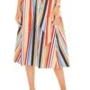 Shayla Midi Skirt 2 Shayla Midi Skirt -Dress Sales Store ACS8079 RED BLUE STRIPE 00