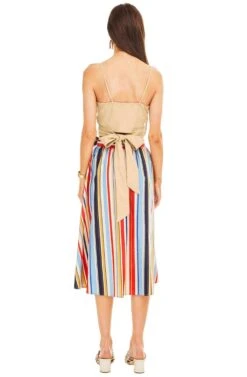 Shayla Midi Skirt 13 Shayla Midi Skirt -Dress Sales Store ACS8079 RED BLUE STRIPE 03