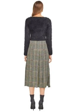 Marsha Skirt -Dress Sales Store ACS9005 SAGE MULTI PLAID 03