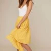 Elliot Pleated Midi Skirt 2 Elliot Pleated Midi Skirt -Dress Sales Store ACS9013 MUSTARD 1 2 A