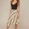 Dallas Striped Asymmetrical Midi Skirt 2 Dallas Striped Asymmetrical Midi Skirt -Dress Sales Store ACS9021 TAUPE TANGERINE STRIPE 1A
