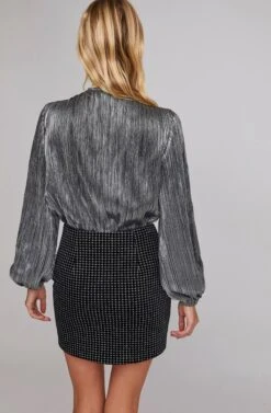 Countdown Mini Skirt 9 Countdown Mini Skirt -Dress Sales Store ACS9038 SILVER HOUNDSTOOTH 4