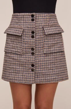 Kira Plaid Skirt 12 Kira Plaid Skirt -Dress Sales Store ACS9054 HAZELNUT PLAID 3