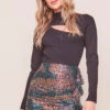 Afterglow Sequin Mini Skirt 2 Afterglow Sequin Mini Skirt -Dress Sales Store ACS9056 SEQUINSUNSET 2