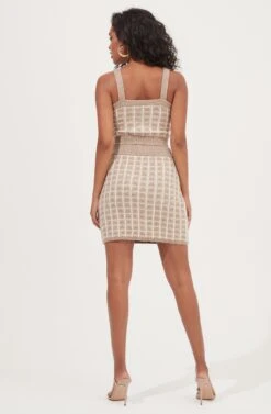 Briarwood Checkered Knit Mini Skirt 10 Briarwood Checkered Knit Mini Skirt -Dress Sales Store ACS9067 TAUPE WHITECHECK 3