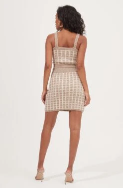 Briarwood Checkered Knit Mini Skirt 12 Briarwood Checkered Knit Mini Skirt -Dress Sales Store ACS9067 TAUPE WHITECHECK 5