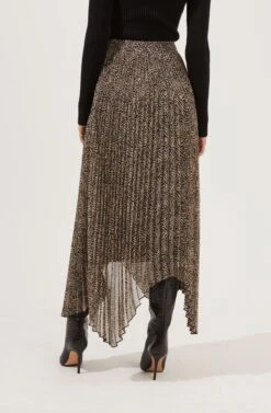 Animal Instinct Pleated Midi Skirt 11 Animal Instinct Pleated Midi Skirt -Dress Sales Store ACS9070 BLACKTAUPEANIMAL 6