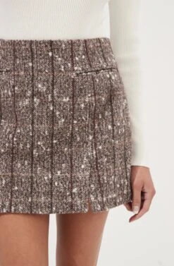 Christa Plaid Mini Skirt 13 Christa Plaid Mini Skirt -Dress Sales Store ACS9073C BROWNMULTI 4