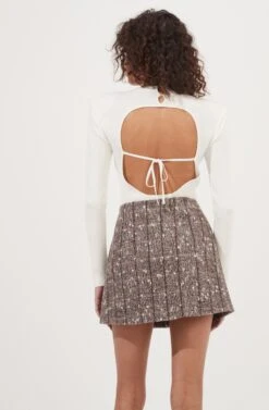 Christa Plaid Mini Skirt 12 Christa Plaid Mini Skirt -Dress Sales Store ACS9073C BROWNMULTI 6