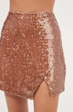 Romina Sequin Mini Skirt 10 Romina Sequin Mini Skirt -Dress Sales Store ACS9075 NUDE 4