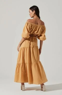 Balboa Tiered Maxi Skirt 29 Balboa Tiered Maxi Skirt -Dress Sales Store ACS9080 GOLDEN 4 f70e7876 c554 432f ac16 89e7cd86c74f