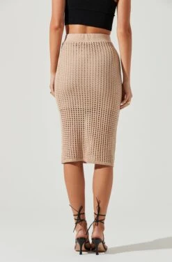 Halsey Crochet Midi Skirt 9 Halsey Crochet Midi Skirt -Dress Sales Store ACS9084 NATURAL 5