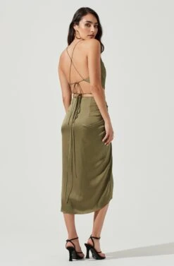 South Beach Ruched Tie Waist Midi Skirt 9 South Beach Ruched Tie Waist Midi Skirt -Dress Sales Store ACS9088 OLIVE 3 851faed0 0c54 4478 88d6 fa52e134d36e