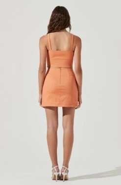 Monet Double Slit Mini Skirt 25 Monet Double Slit Mini Skirt -Dress Sales Store ACS9093B PAPAYA 5 e7f38653 28c4 475a b84d 849b85354a14