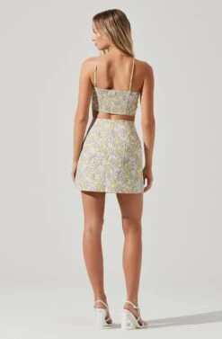 Covina Floral Side Slit Mini Skirt 13 Covina Floral Side Slit Mini Skirt -Dress Sales Store ACS9096B YELLOWMULTIFLORAL 1166