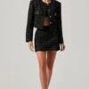 Covina Tweed Mini Skirt 2 Covina Tweed Mini Skirt -Dress Sales Store ACS9096T BLACKPLAID 4