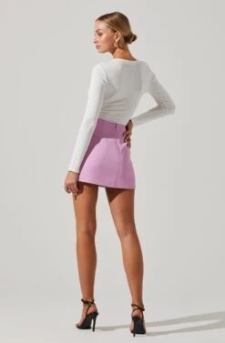 Laudine Mini Skirt 11 Laudine Mini Skirt -Dress Sales Store ACS9110 PINK 6