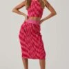 Alana Knit Pencil Midi Skirt 2 Alana Knit Pencil Midi Skirt -Dress Sales Store ACS9113 PINKRED 1