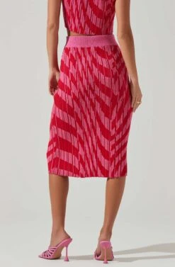 Alana Knit Pencil Midi Skirt 10 Alana Knit Pencil Midi Skirt -Dress Sales Store ACS9113 PINKRED 4